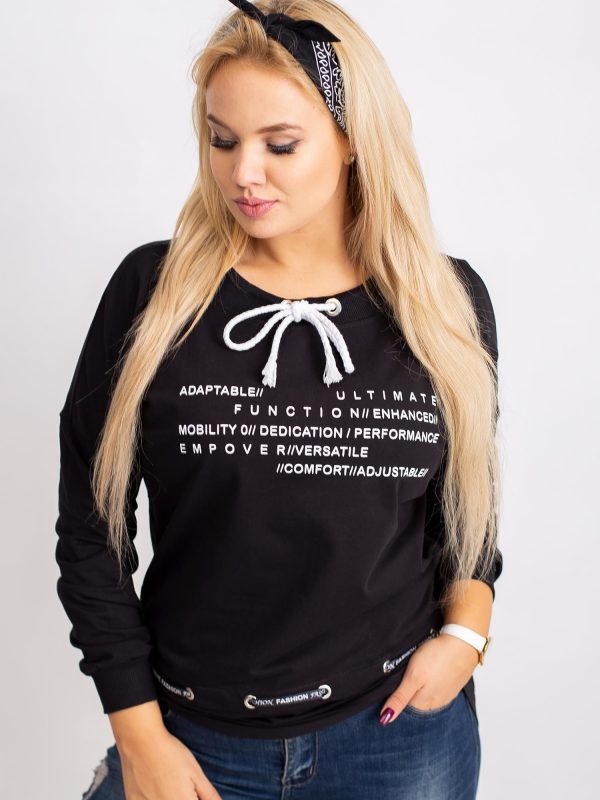 Black plus size sweatshirt Aspiration