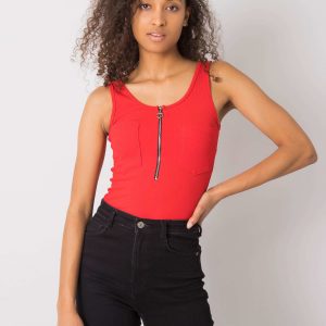 Red top with Rosalind pockets