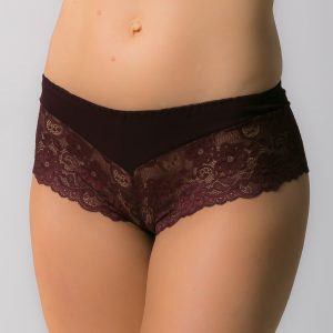 Burgundy lace women's panties