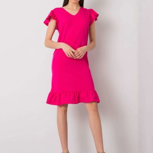 Candace Fuchsia Ruffle Dress