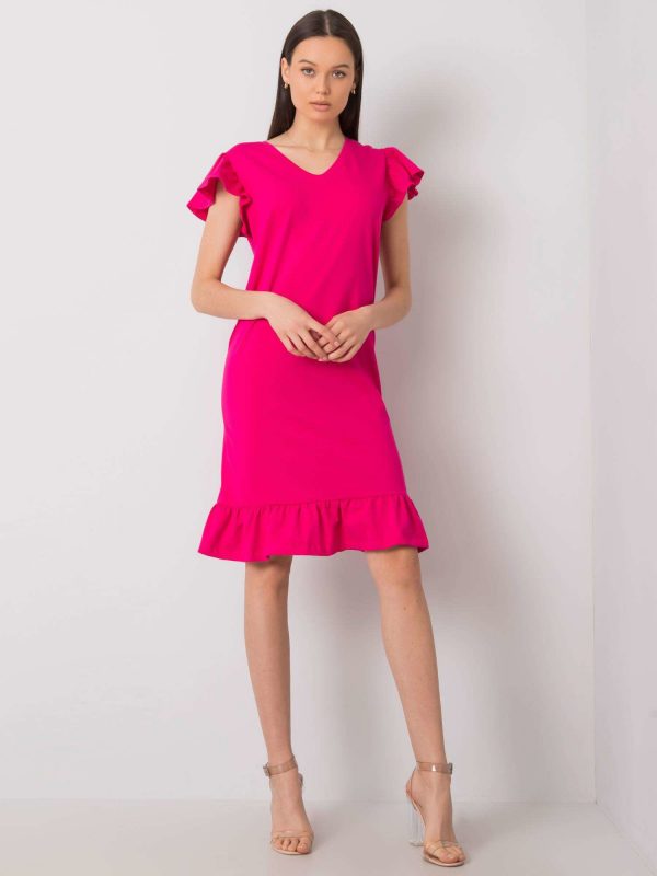 Candace Fuchsia Ruffle Dress