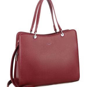 MAROON LEATHER BAG LUIGISANTO