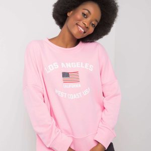 Pink sweatshirt with print Loretta RUE PARIS