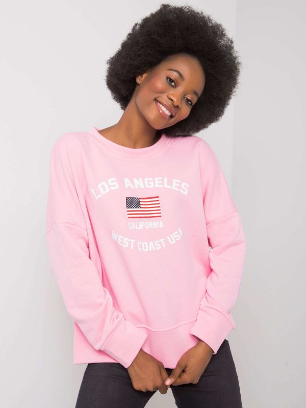 Pink sweatshirt with print Loretta RUE PARIS