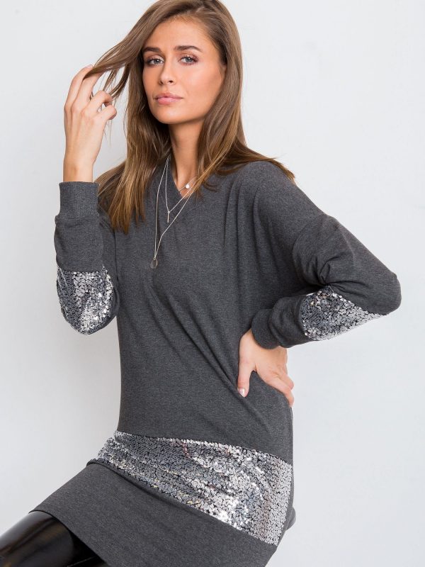 Dark gray tunic Sequin