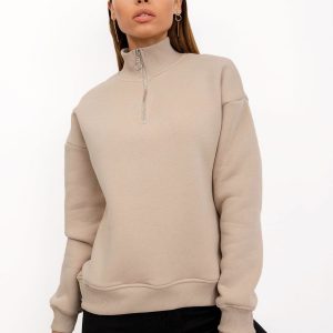 RUE PARIS Beige Sweatshirt Ayla