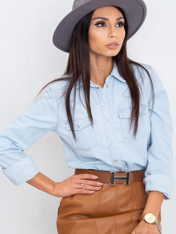 RUE PARIS Light blue shirt Jannice