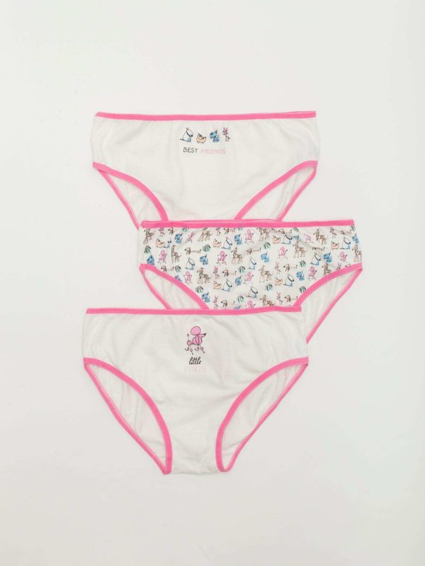 White panties for girl 3-pack