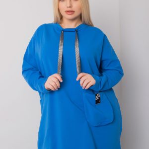 Dark Blue Cotton Tunic Plus Size Redmond