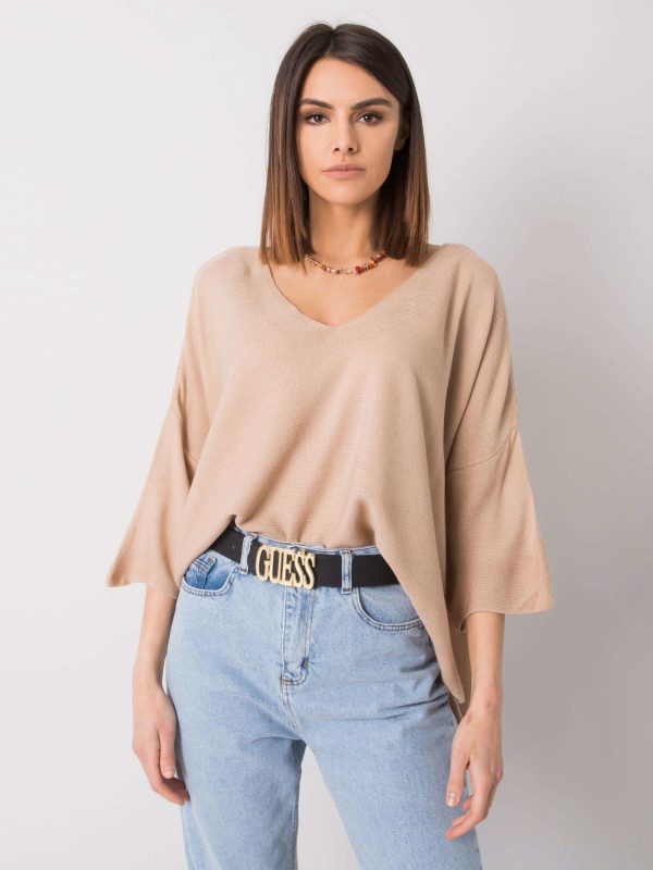 Beige oversized sweater Morgan RUE PARIS