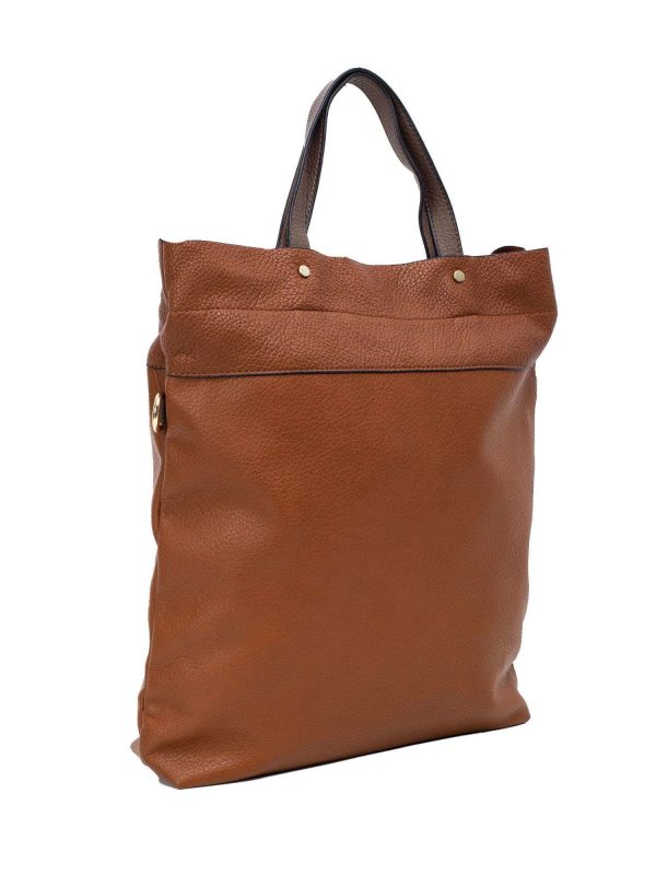 Brown City Bag with Detachable Strap