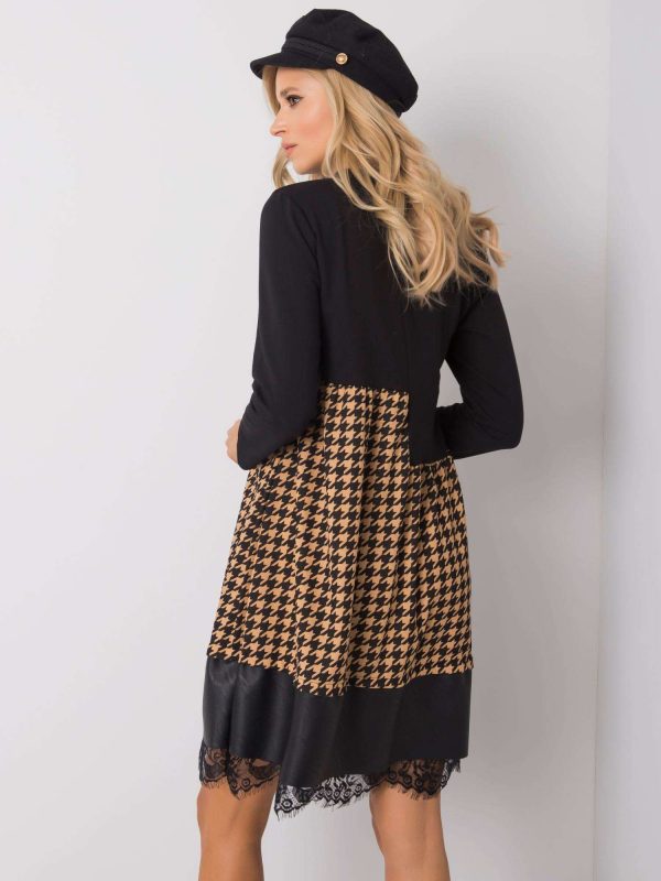 Black and beige dress Desmondine