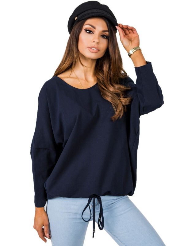 Navy blue blouse Serafine