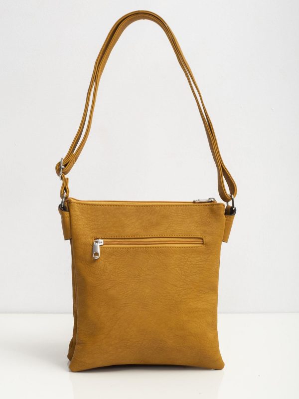 Dark yellow bag with outer pocket