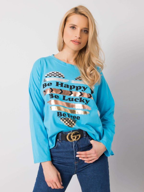 Blue Miriana Long Sleeve Blouse