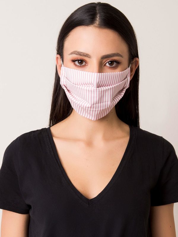 Pink Striped Protective Mask