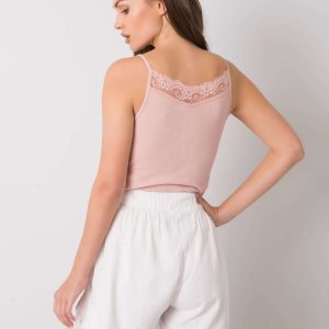 Armine Dirty Pink Ribbed Top