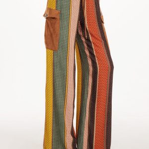 Patterned palazzo pants with pockets