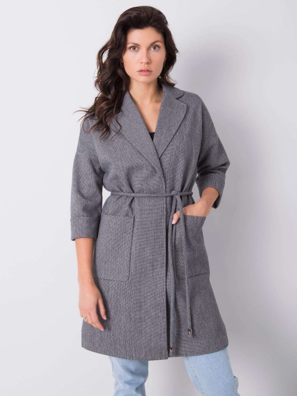 Calla Grey Checkered Coat