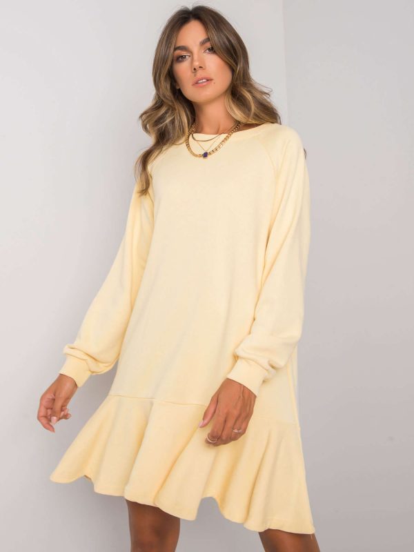 Yellow Perrine Ruffle Dress