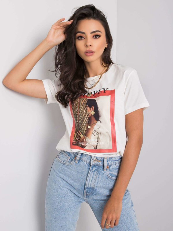 White T-shirt for women Lanice