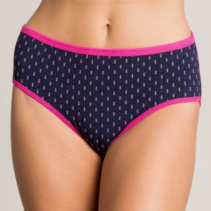 Navy blue and pink print panties