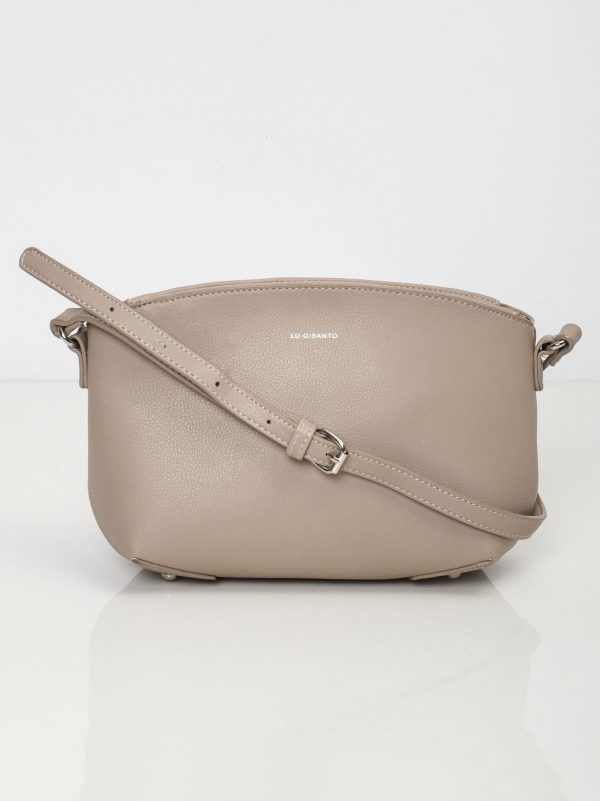 Dark beige eco leather handbag