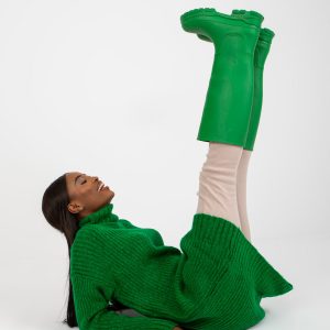 Green warm turtleneck sweater Daventry RUE PARIS