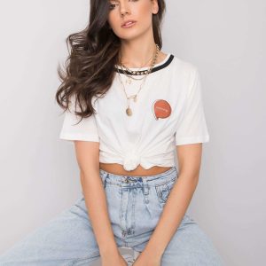 Ecru cotton t-shirt Elianna RUE PARIS