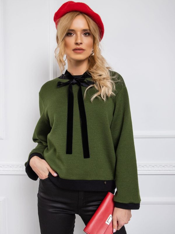 BY O LA LA Dark green sweatshirt for women