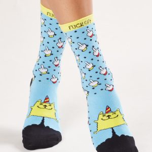 Blue Patterned Socks