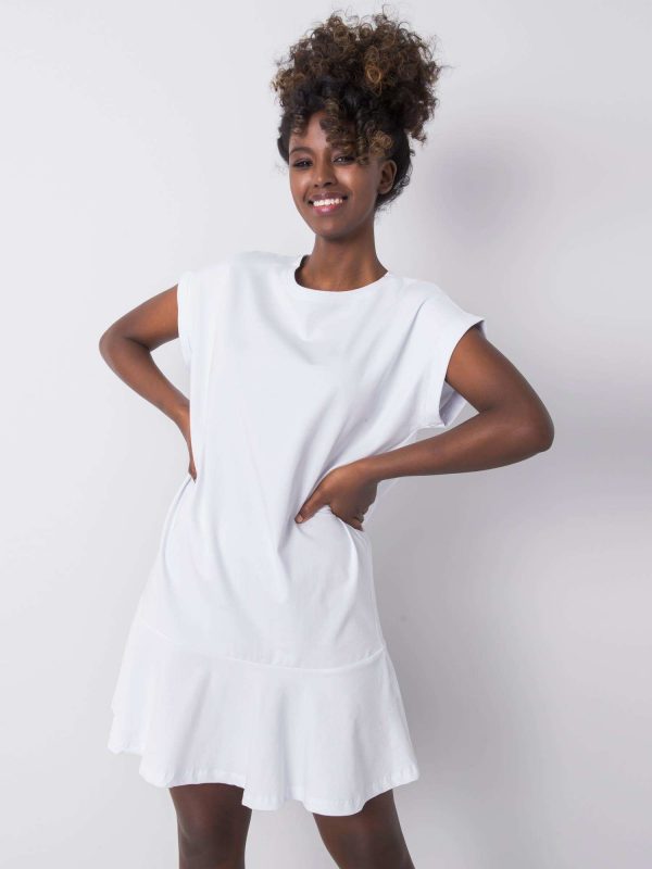 White Ruffle River Dress