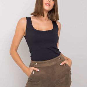 Khaki Button Shorts Jaylah RUE PARIS