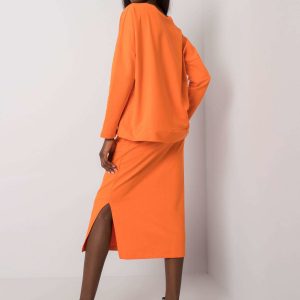 Orange Cotton Set with Maite Skirt