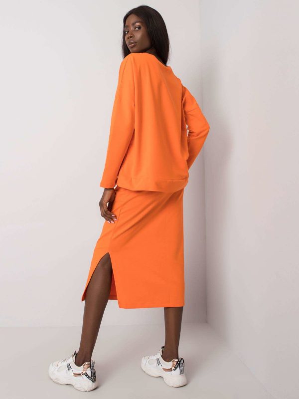 Orange Cotton Set with Maite Skirt