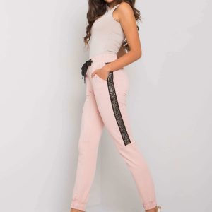 Dirty pink sweatpants with Giulia applique