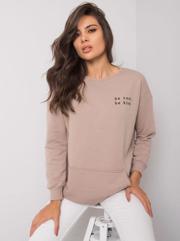 Dark beige kangaroo sweatshirt Amalfi RUE PARIS