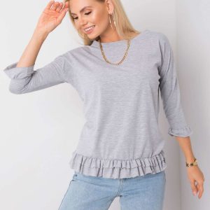 Grey melange blouse Cori RUE PARIS