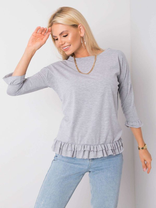 Grey melange blouse Cori RUE PARIS