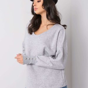 Grey melange sweatshirt Paquita