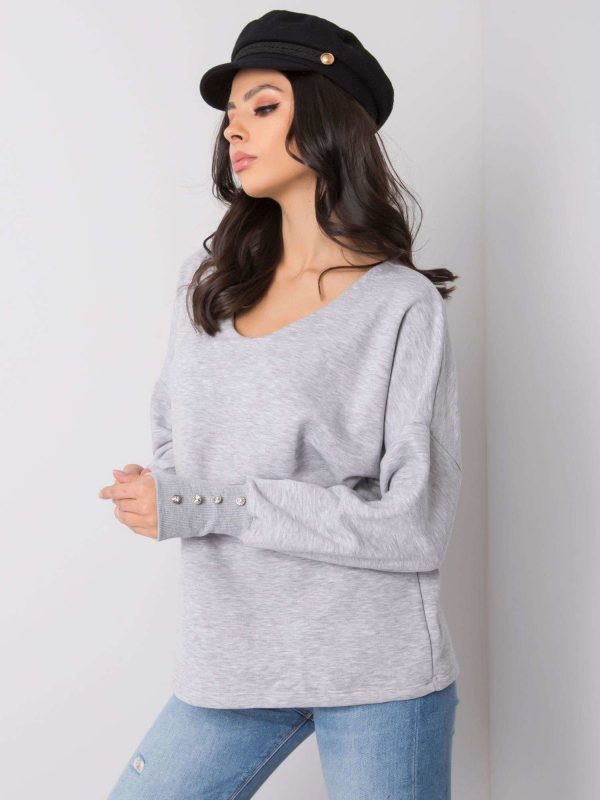 Grey melange sweatshirt Paquita