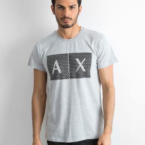 Grey men's t-shirt with print