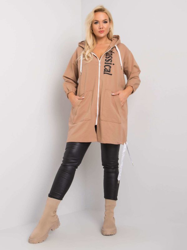 Camel Plus Size Hoodie Stacy