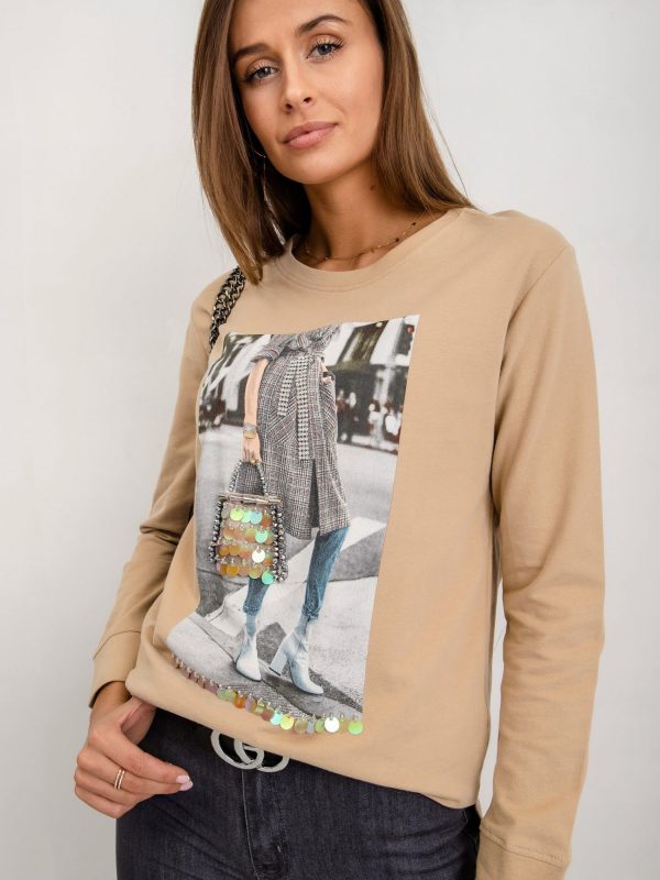 Beige sweatshirt by Mimi