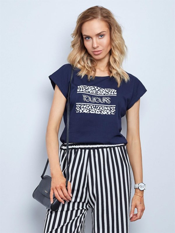 Navy blue t-shirt Fasten