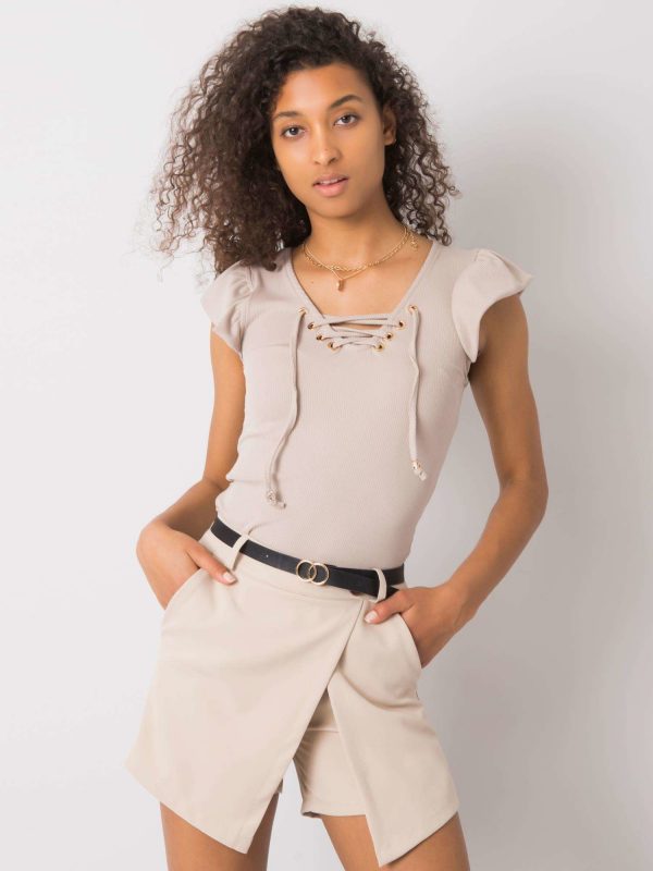 Beige elegant shorts Zoie