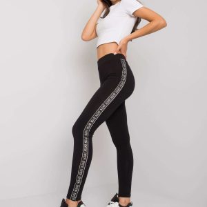 Black and silver leggings with stripes Akemi RUE PARIS