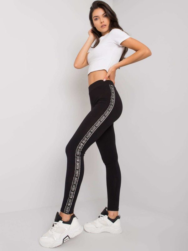 Black and silver leggings with stripes Akemi RUE PARIS