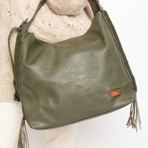 Khaki Tassel Bag