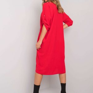 Red Dorsey Loose Dress